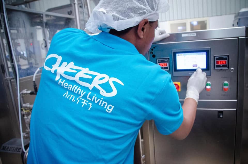 Production control panel monitoring the bottling line